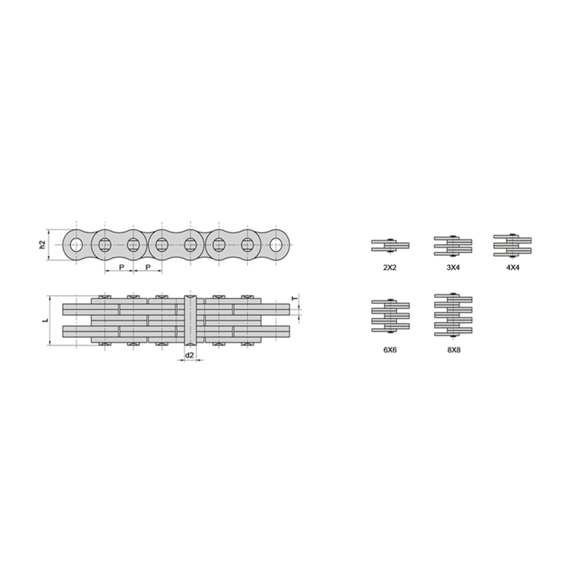 (AL Series) Industrial grade high tensile leaf chains