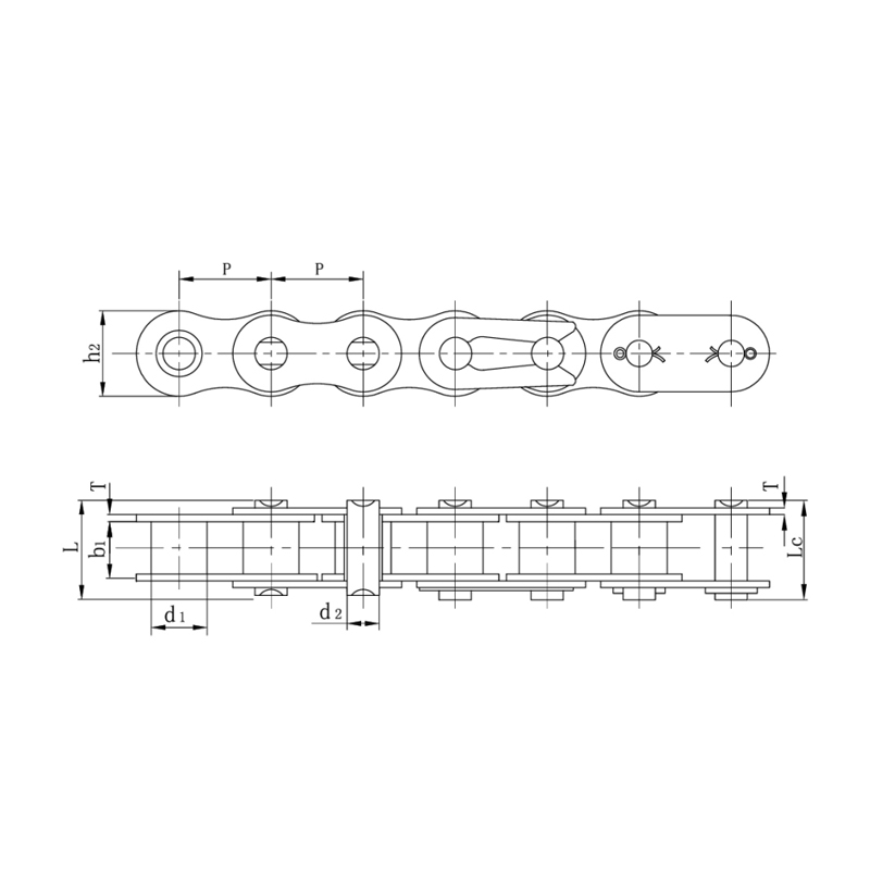 Heavy duty series type roller chains
