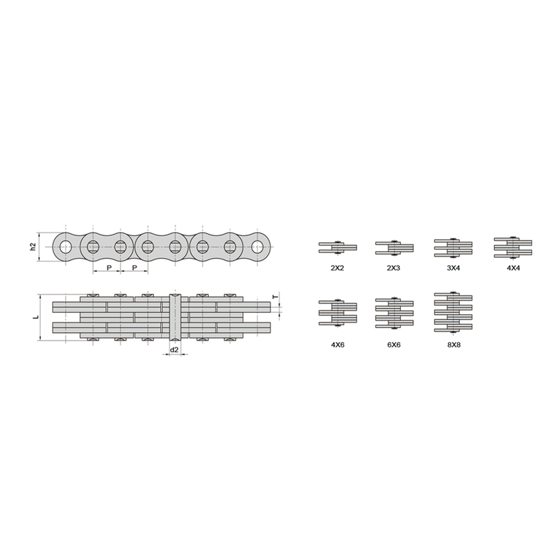 LH (BL Series) wear-resistant durable Leaf chains