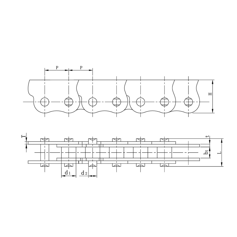Fine workmanship aging-resistant anti-sidebow chains for automatic doors and windows
