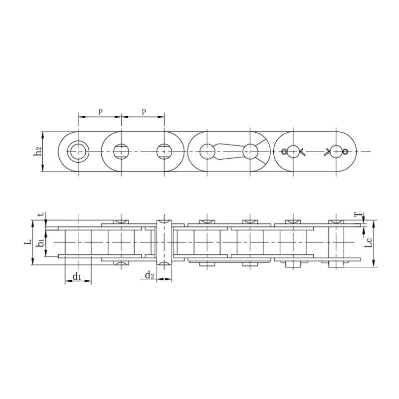 Roller chains with straight side plate ( B series )