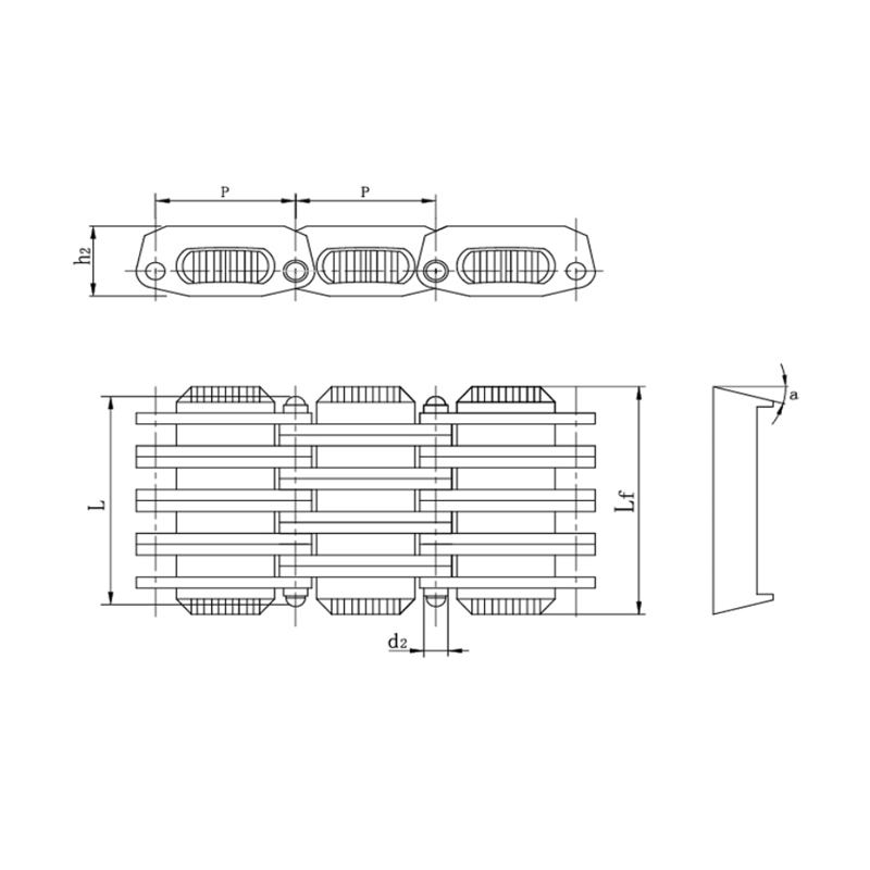 PIV infinitely variable speed chains with slide leafs
