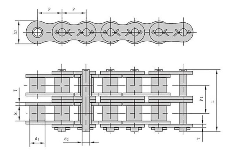 Heavy duty series cottered type roller chains 2