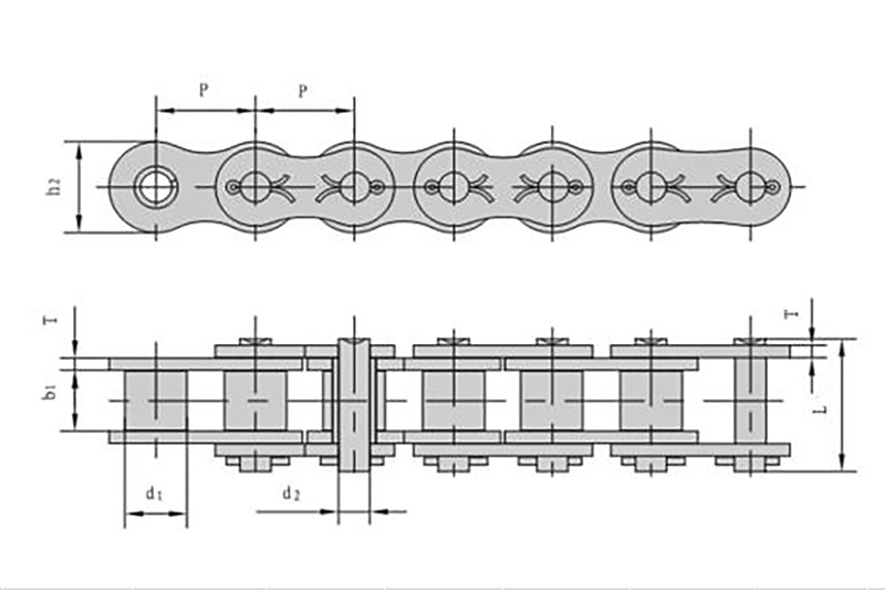 Heavy duty series cottered type roller chains 1