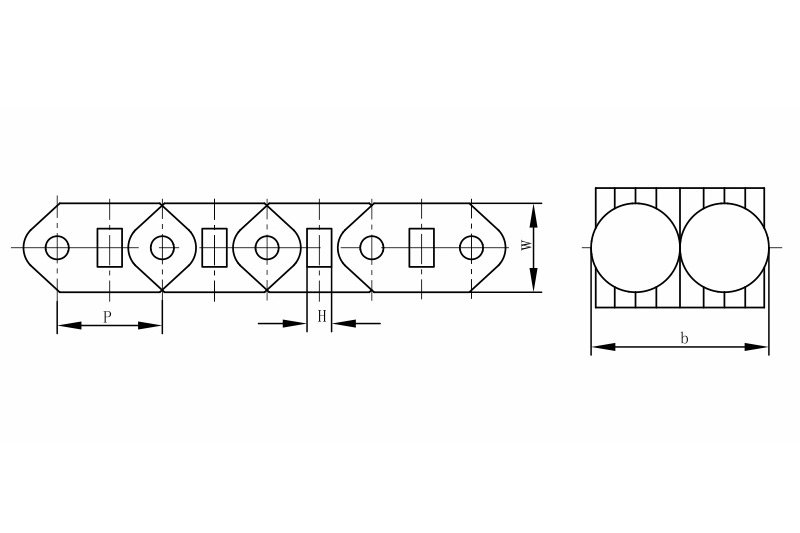 Roller type infinitely variable speed chains