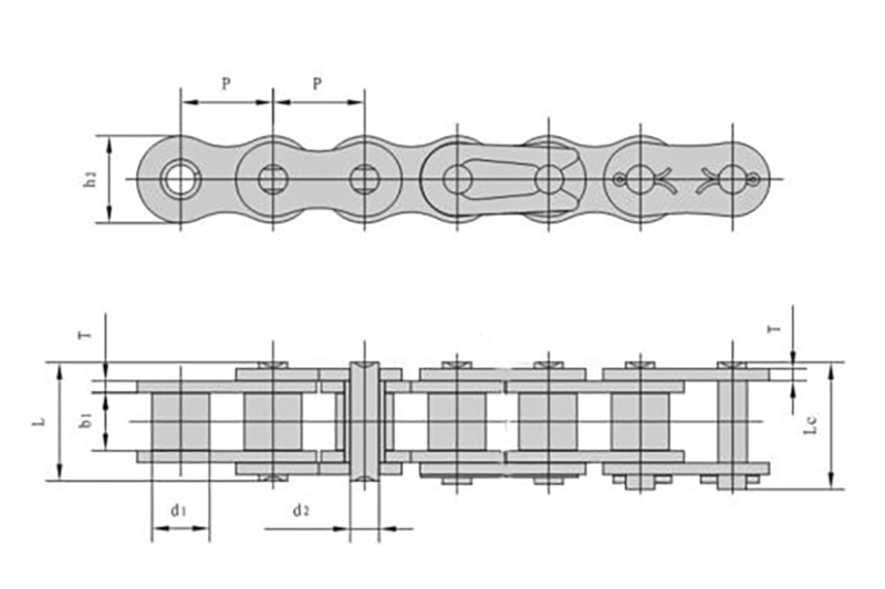 Heavy duty series type roller chains 1