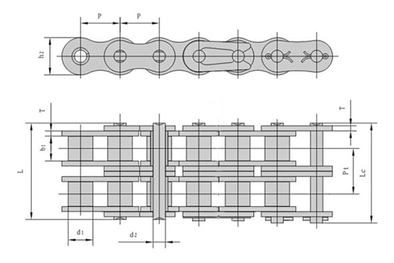 Heavy duty series type roller chains 2